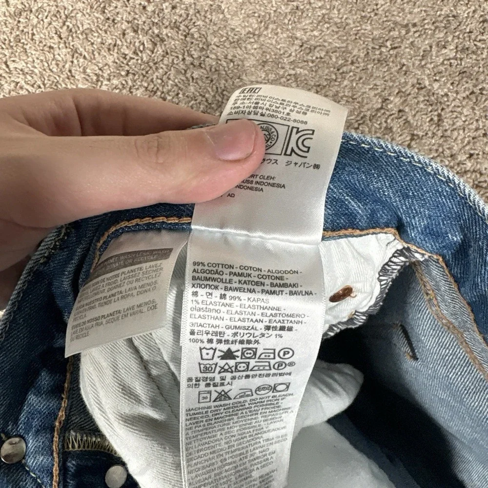 Levi's 501 Original‎ Fit Button Fly Light Wash Denim Jeans Men's W38 L30 Faded